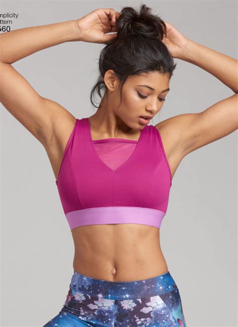 S8560 Simplicity Sewing Pattern Misses Knit Sports Bras Simplicity