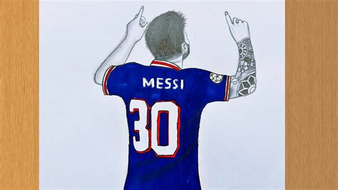 How To Draw Lionel Messi Back Side Very Aasy Messi Drawing How To
