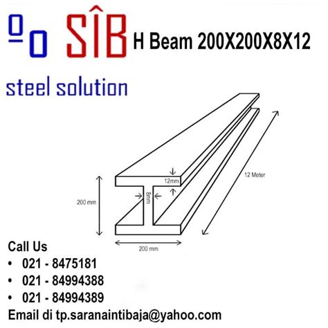 Jual Besi H Beam 200 X 200 X 8 X 12 Info Call Us Kota Bekasi