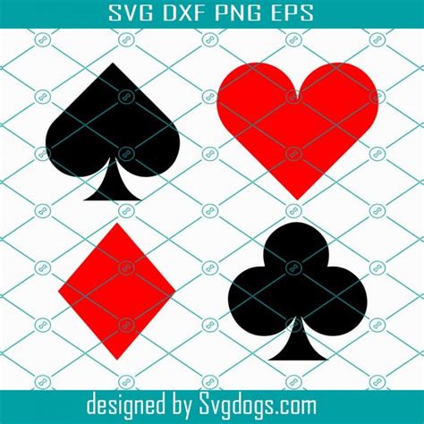Playing Cards Svg Suit Symbols Svg Diamonds Svg Clubs Svg Hearts
