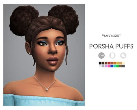 Savvysweet Sims 4 Mm Maxis Match Afro Puffs Hair Hairstyle Cc Custom