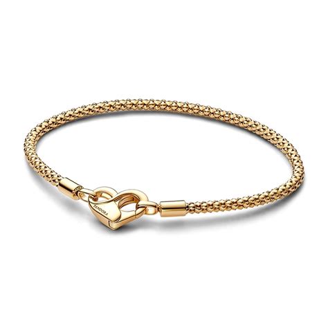 Pandora Moments 14k Gold Plated Studded Chain Bracelet Pandora