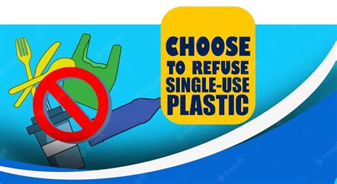Premium Vector Single Use Plastic Ban Environmental Concept Say No To