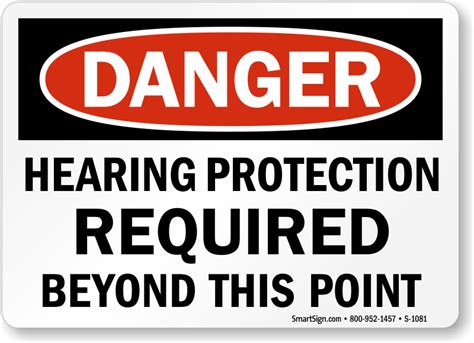 The introduction of the protector zone range of high performance ear defenders; Hearing Protection Required OSHA Danger Sign | Fast ...
