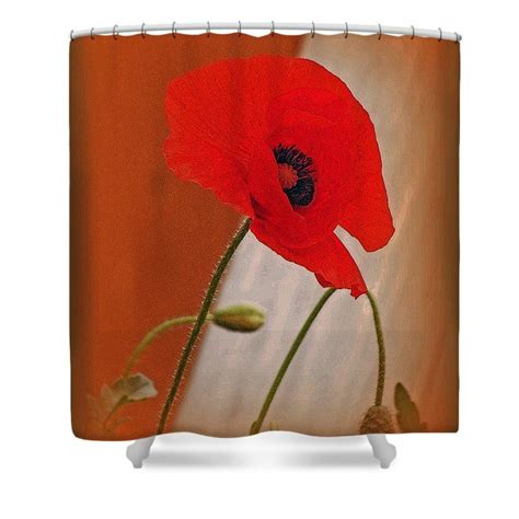 Red Poppy And Buds Shower Curtain For Sale By Kay Novy Red Poppies