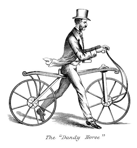 Free Vintage Image Download Unusual Walking Bicycle The Graphics Fairy