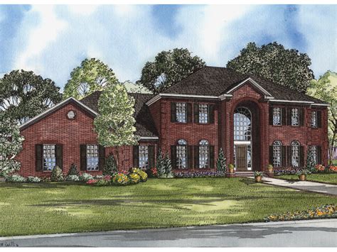 More images for house plans with front double doors entrance » Sander Georgian Luxury Home Plan 055S-0058 | House Plans ...