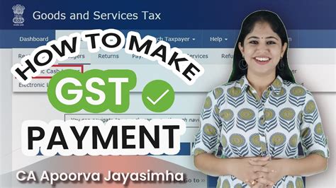 How To Pay Gst Online Online Gst Payment Process Youtube