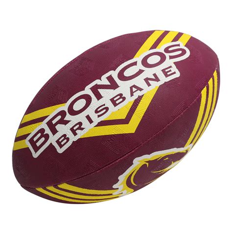 Brisbane Broncos 2023 Nrl Steeden Rugby League Football Size 5