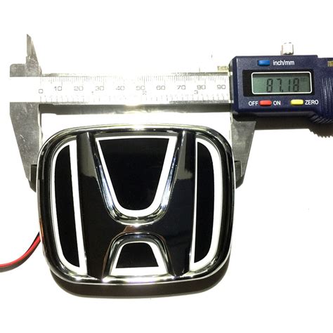 Honda Chrome 9cm X 7cm 5d Led Badgeemblemlogo Whiteredblue Led