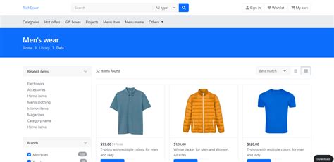 Ecommerce React Template