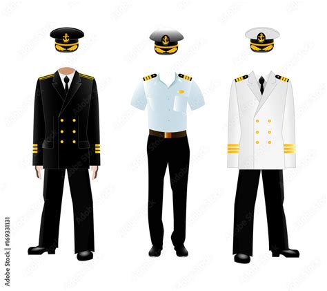 Navy Captain Uniform Vector Stock Vector Adobe Stock