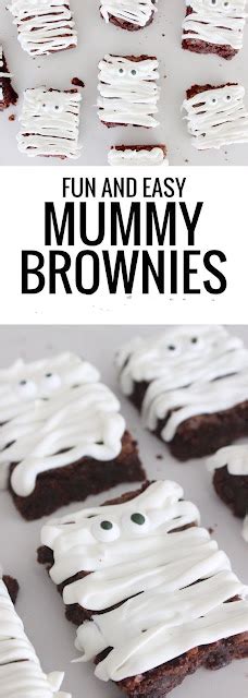 Halloween Easy Mummy Brownies Recipe Jokis Kitchen