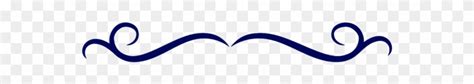 Single Line Border Clipart Dark Blue Swirl Blue Decorative Line Png