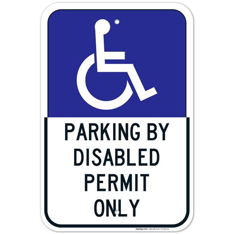 Florida Handicap Parking Sign Parking By Permit Only
