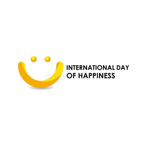 International Day Of Happiness Vector Design For Banner Print Stock
