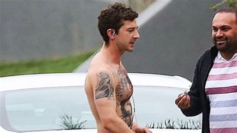 Shia Labeouf Rocks Underwear Shirtless While Out In Los Angeles