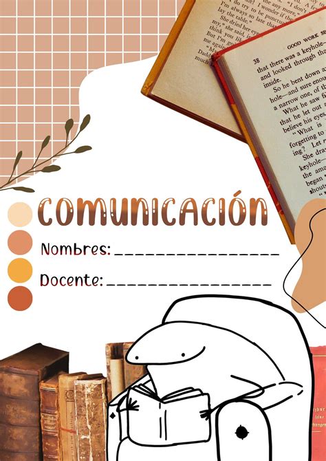 📒 Carátula Florkofcows De Comunicación 𖤣𖥧𖥣𖥧 Caratulas Para
