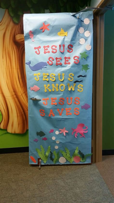 Classroom Door Classroom Themes Submerged Vbs Fish Theme Vbs Themes