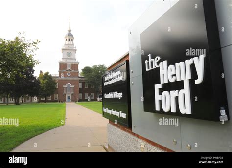 The Entrance To The Henry Ford Museum In Dearborn Detroit Michigan