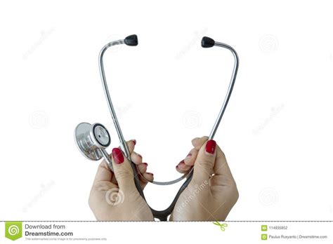 Female Doctor Hands Holding A Stethoscope Stock Photo Image Of Doctor