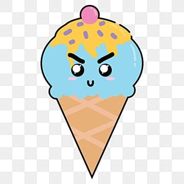 Illustration Of Ice Cream Character Cute And Kawaii Vector Cartoon Ice Cream Clip Art Cute
