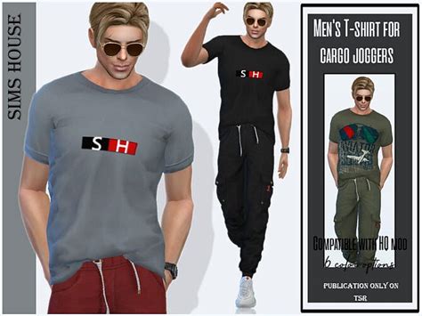 Mens T Shirt For Cargo Joggers By Sims House At Tsr Sims 4 Updates