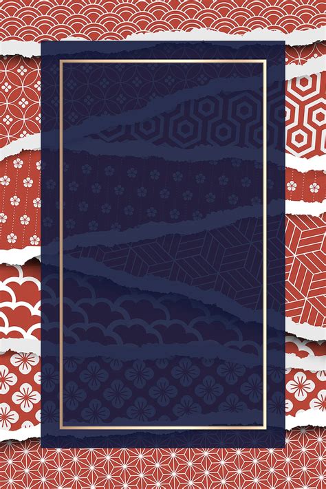 Japanese Inspired Pattern Vector Set Royalty Free Stock Illustration