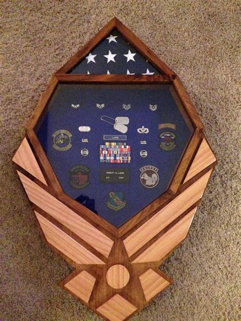 Custom Air Force Chevron Shadow Box By Stars And Stripes Woodworks