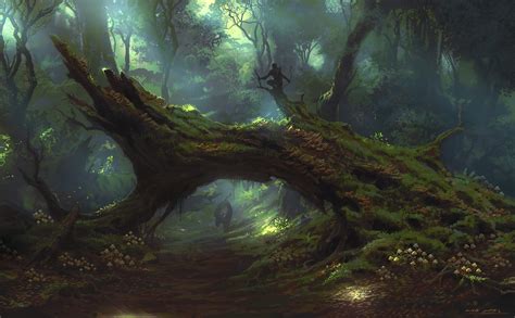 Artstation Forest And Woodsbless Hwanggyu Kim Forest Elf Tree Forest