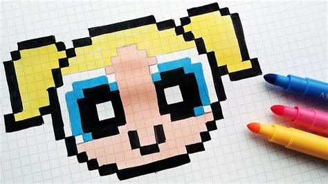 Handmade Pixel Art How To Draw The Powerpuff Girls Pixelart Youtube