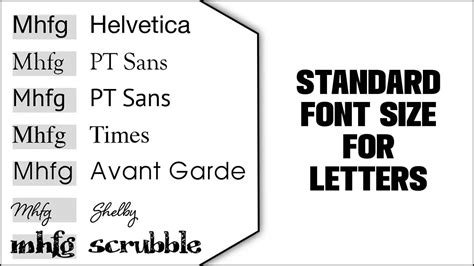 Standard Font Size For Letters Letter Perfection