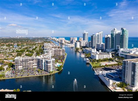 Aerial View Of Fort Lauderdale Florida Stock Photo Alamy