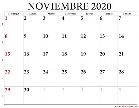 Calendario Del Mes De Noviembre 2020 Para Imprimir Calendario Jul 2021