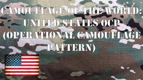 Operational camouflage pattern (ocp), originally codenamed scorpion w2, is a military camouflage pattern adopted in 2015 by the united states army for use as the u.s. Camouflage of the World: U.S. OCP (Operational Camouflage ...