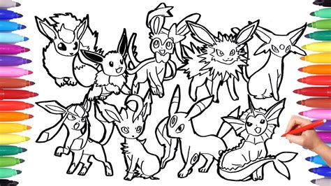 Eeveelution Coloring Pages