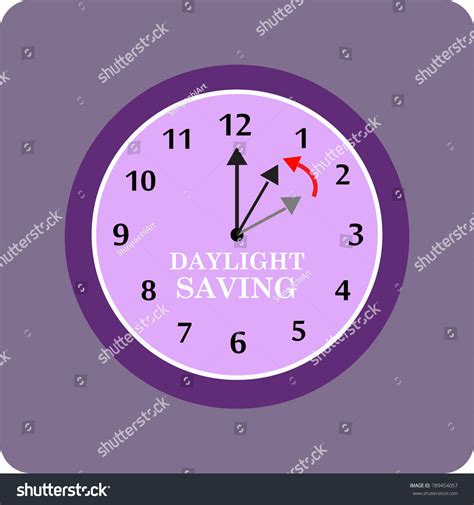 Daylight Saving Time Concept Logo Clock Stock Vector Royalty Free