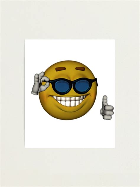 Smiley Face Sunglasses Thumbs Up Emoji Meme Face Post