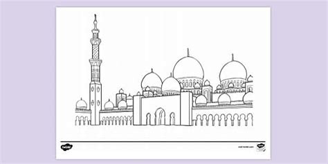 Free Sheikh Zayed Grand Mosque Colouring Colouring Sheets