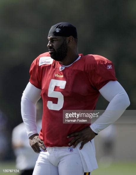 Donovan Mcnabb Of The Minnesota Vikings Practices During Training