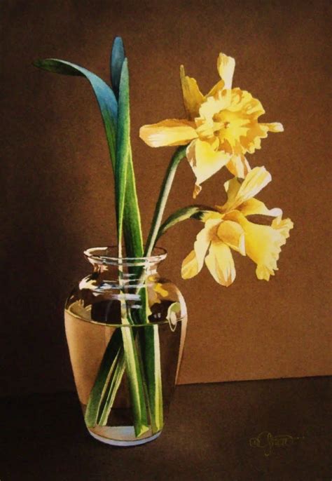 Contemporary Realism Still Life With Daffodils