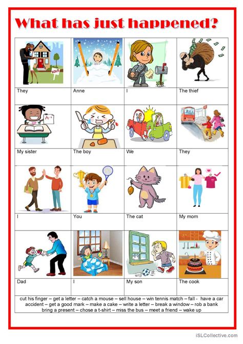 What Has Just Happened Guided Gramm English Esl Worksheets Pdf And Doc