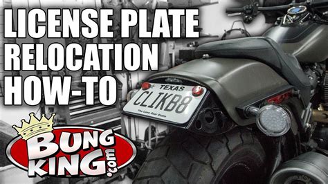 HOW TO Harley Davidson Fat Bob License Plate Relocation Bung King