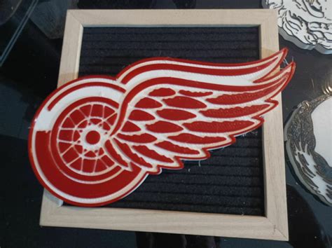 Stl File Detroit Red Wings Logo Wall Art・3d Printable Model To Download