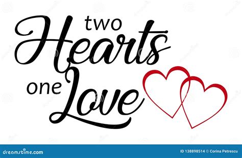 Two Hearts One Love Stock Vector Illustration Of Flirt 138898514