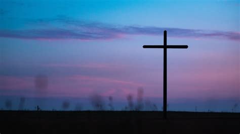 Lenten Cross With Purple Background Lent Background 1024x768