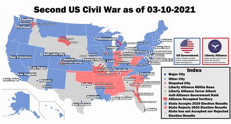 Civil War Map Map Of America At The Start Of The Civil War Usa Csa