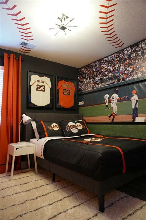 Home Bedroom Idea 🛏 Teenage Room Boys Bedroom Makeover Baseball