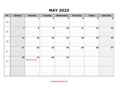 2023 May Calendar Printable Free Calendar 2023