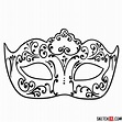 How to draw a Venetian carnival mask Drawn Mask, Venitian Mask ...